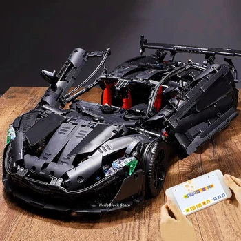 1:8 Технически Гиперкар Black Warrior P1 Building Block Високотехнологичен Състезателен Автомобил Модулни Тухли Модел Играчки За Детски Подарък Moc