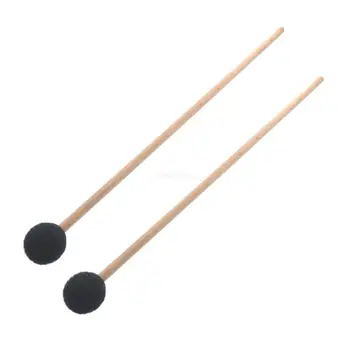 1 Чифт чукове за маримбы с дръжка, вълнени топчета, барабанная пръчка, Комплект ударни инструменти