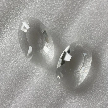 38 мм-76 мм Прозрачно Овална пръстен във формата на кристално стъкло, Подвесная Призма с подсветка