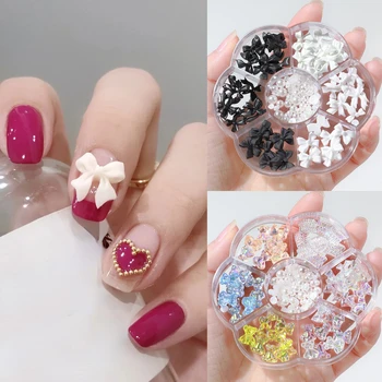 3D Дизайн на ноктите Смола Crystal Aurora Diamante Лък Окачване за нокти Цвете, Пеперуда за Декорация Сладък Мечка Стикери за Декорация на маникюр