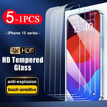 5/1бр защитно фолио за екрана на телефон iphone 15 Pro Max 14 Plus 13 12 Mini 11 Pro XR XS X закалено стъкло филм за смартфон