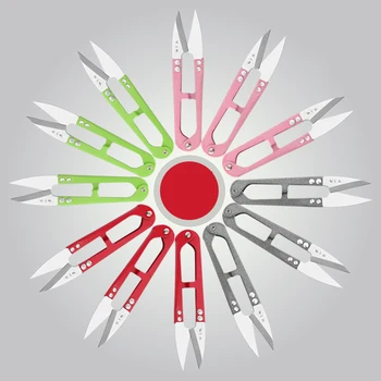 5шт Практически Професионални Многоцветни Ножица за подстригване на Шиене U-Образна форма и Стригане За Прежда, Ножици за бродерия, Портновские Ножици