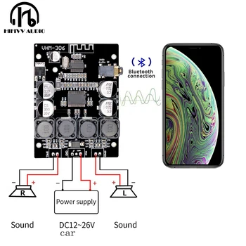 Bluetooth-съвместими 4,2 TPA3118 Такса усилвател клас D за домашно аудиоусилителя 2.0 канал 50 W * 2 входа DC12V