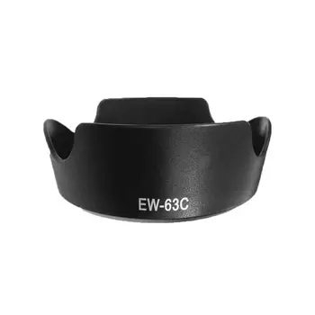 EW-63C 58 мм сенник за обектив Обектив ABS Черно Защитен Екран с Антирефлексно Покритие за Canon EF-S 18-55 mm f/3.5-5.6 IS STM Аксесоари За Фотоапарати