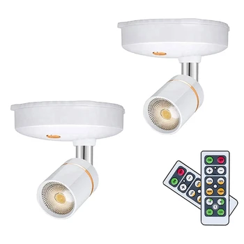 JHD-Безжична точка осветление с батерии, акцентные лампи за помещения, led прожектор с регулируема яркост, въртящи монтиран на стената лампа навсякъде (8 бр)