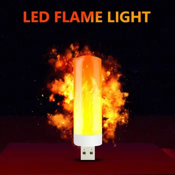 Led USB Двигател Светлина, Пламък, Мигащи Свещи, Портретно Лампа за Power Bank, Осветление за Къмпинг, Ефектът от гнездото на Запалката Светлина