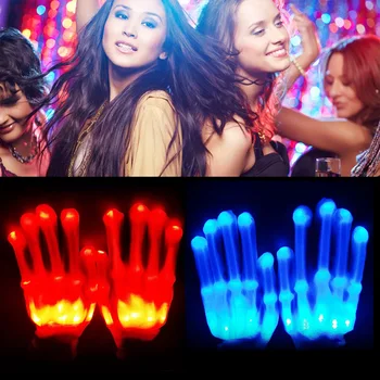 Led Неонови маски за Хелоуин, светещи Ръкавици, Осветление на пръстите, Мигащи Ръкавици, Светещи Предмети, Коледен костюм, Танцови Аксесоари за концерти