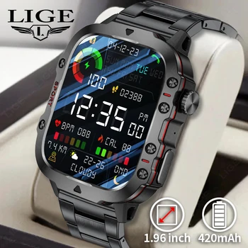 LIGE 2024 Улични Военни Смарт часовници Мъжки IP68 Водоустойчив Спортни Мъжки Часовници с Bluetooth Покана Smartwatch За Android и IOS