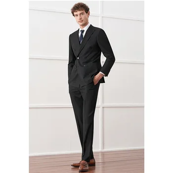 Lin2666 - Мъжки бизнес костюм от три части в британския бизнес стил, монтиране професионален костюм
