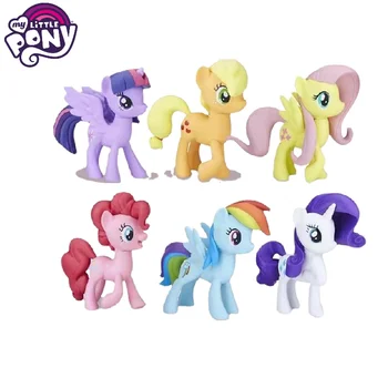My Little Pony Kawaii Hasbro Комплект Играчки Мультяшная Кукла Украшение Подарък Луната Ритъма На Слънцето Вселената Принцеса Ритници Рядко Рейнбоу Даш