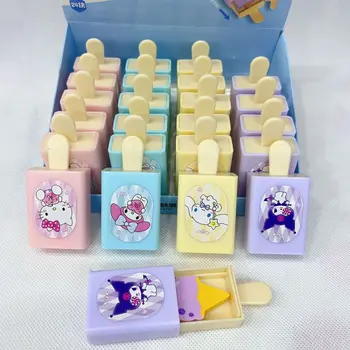 Sanrio 24шт Cartoony Гумичка Сладко Cinnamoroll Melody Kuromi Hello Kitty Забавни Magic Box Гумичка За Сладолед Сладък Подарък За Студенти