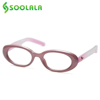 SOOLALA 2023 Овални Очила За четене Със Синя Светлина, Дамски Компютърна Дограма, Дальнозоркие Очила за Четене, от 0,5 до 4,0