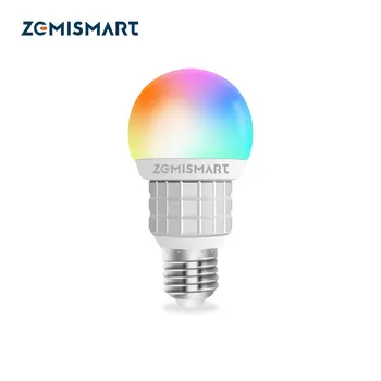 Zemismart Over Matter WiFi Интелигентна Led лампа 7 W RGBCW Мини-Крушка с Регулируема Яркост SmartThings Homekit Алекса Google Home Гласово Управление