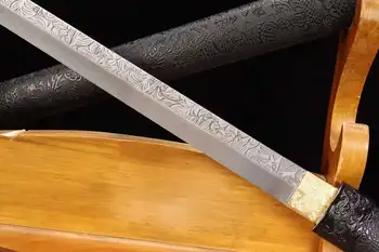 Адаптивни Леко меч Китайската Изграждане на дао Тан От Стомана с Високо съдържание на Манган, Ръчно изработени В Обвивка от масивно дърво, Увити кожата