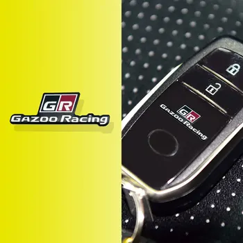 Алуминиев Лого GR GAZOO Racing Стикер върху волана на колата, Централна конзола Врата копчето Украса украса за Toyota Camry, Rav4