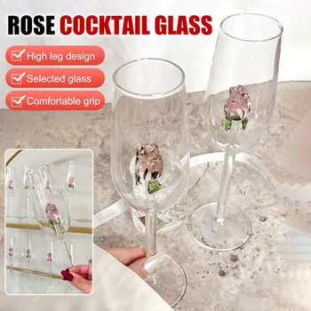 Високо качество на чаша за вино модел във формата на цвете розата, за да придадат елегантност