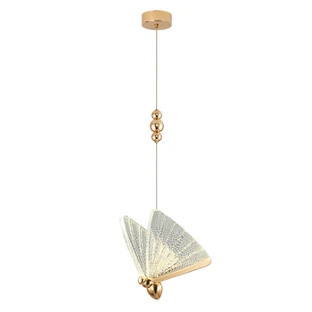 Висящи лампи Модел на пеперуда Полилеи Лампа за вътрешно осветление Начало декор Нощно шкафче Полилей Двустепенна стълбище Ins Здрав
