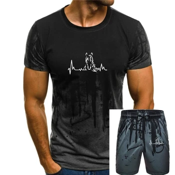Дамски тениски с изображение на сърцето на коня за момичета; дамски летни памучни тениски със сладък кон оверсайз; Дамски тениски; Дамски тениски