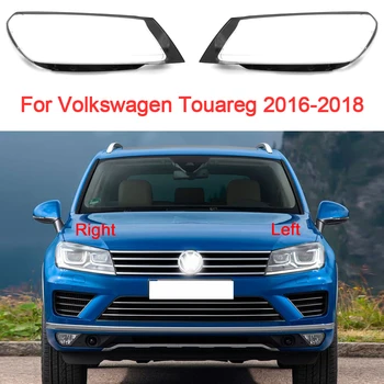 Делото пред фаровете на колата за VW Touareg 2016 2017 2018 Прозрачна обвивка светлини Лампа от плексиглас и Аксесоари за Автомобили