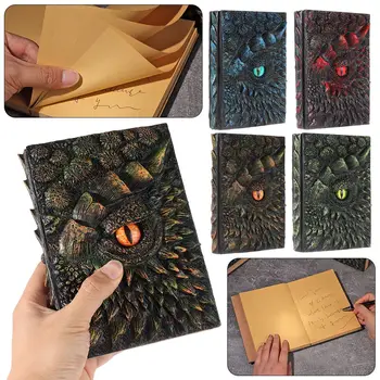 Дневник с отпечатан под формата на 3D дракон, записная е книга, дневник за ръчна работа, ежедневно бележник, дневник за пътуване, подаръци под формата на дракон, за жени и мъже, размер A5