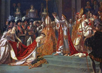 Живопис с маслени бои Император Наполеон I и императрица за декор за хола и офиса