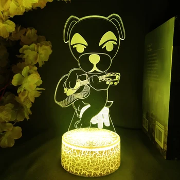 Игра Animal Crossing K. K. Slider 3D нощни осветителни тела Кавайные подаръци за децата нощни декор за спалня Led настолни лампи K. K. Slider