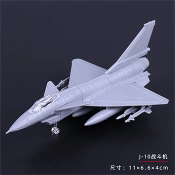 Играчки-мини пъзел в мащаб 1/144 PLA J-10 Боец В събирането, самолет, Пластмасов военен модел за събиране на подаръци