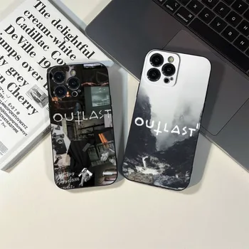 Игри калъф за телефон Horror Outlast за iPhone 14 13 11 12 8 Pro 7 Plus X 13 Pro MAX XR XS MINI SE 2020 Черен цвят