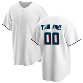 Индивидуални тениски, бейзболни Miami, бейзболна риза America Game, персонални си име, за всеки номер, всички сшито, размерът на САЩ S-6XL