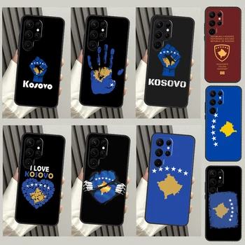 Калъф с Националния Флаг на Косово За Samsung Galaxy S23 S21 S22 Ultra Plus S8 S9 S10 Note 10 20 Ultra S21 S20 FE Калъф
