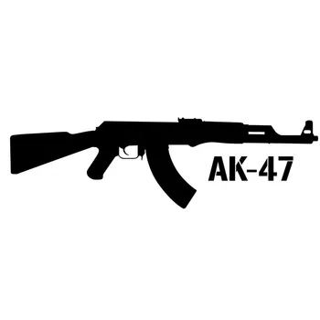 Класически огнестрелно оръжие АК-47, креативна стикер за автомобил, модерен аксесоар за прозорци тяло от PVC, Изискана стикер за автомобил, украса за лаптоп мотоциклет