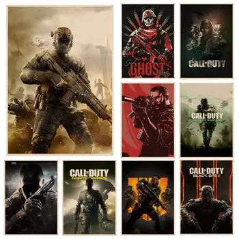 Класически плакат аниме Call of Duty Щампи и плакати от крафт-хартия за Естетика на изкуството Стенни живопис