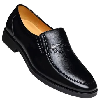 Кожена Мъжка Официална обувки на луксозните марка 2023, Мъжки Лоферы, Модел Мокасини, Дишащи Слипоны, Черни Обувки За шофиране, по-Големи Размери 38-44