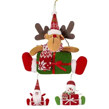 Коледни украшения във формата на снежен човек Класически Сладък Снежен Дядо Коледа е Коледна висулка във формата на Лос нова година Коледен декор, Украса за дома партита