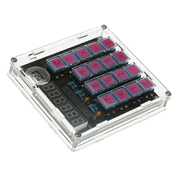 Комплект калкулатори със собствените си ръце Цифров клиенти калкулатор Вграден Бутон cell CR2032 С прозрачен корпус Калкулатор