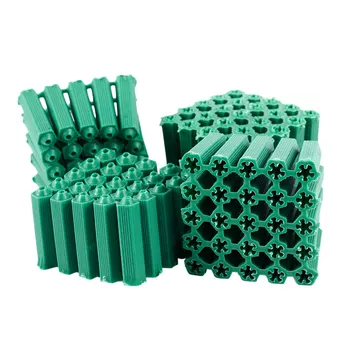 Крепежни винтове зелен 6 mm нескользящий пластмасов дюбел 100 броя