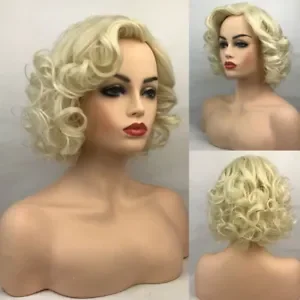 Къса Шик Къдрава коса и Бледо-Кафяво Перуки, направени от синтетични косми Heat Ok Дамски модни перуки