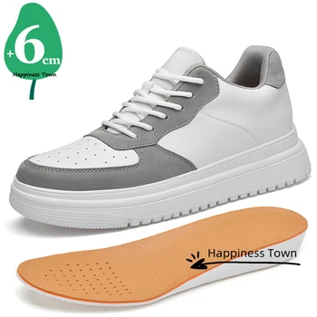 Маратонки Man Lift Shoes Вмъкване на лигавицата на белите Дробове увеличаване на растежа стелки 6 см Модерен