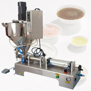 Машина за бутилиране на мед, въздушно машина за количествено бутилиране на паста от неръждаема стомана с функция за отопление и смесване