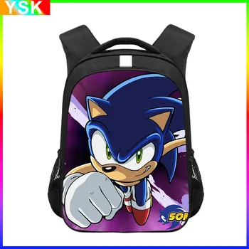Модерен училищен чанта Sonic за деца, раница за начално училище, Светоотражающая чанта за защита на гръбначния стълб за момчета и момичета