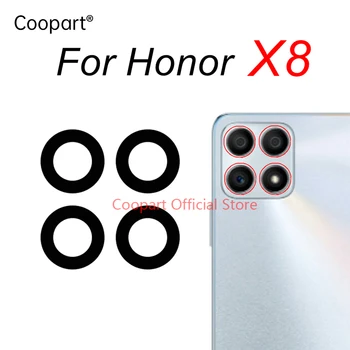 Нова Оригинална Задна Стъклена леща на Камерата за Обратно виждане За Huawei Honor X8 Основната Камера Стъклена тиксо-Стикер TFY-LX1 TFY-LX2 TFY-LX3