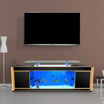 Обичай стъклен прозрачен луксозен аквариум за дома размер на 1,2 м до 1,5 метра и 1 m 3 m