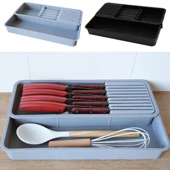 Органайзер за кутия за ножове, Многофункционална кутия за съхранение на ножове, отделение за вилици, Довършителни кутия за съхранение на ножове, Кухненски инструменти