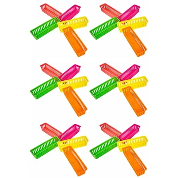 Органайзер за моливи в класната стая, кошница за моливи или кошница за пастели, различни цветове, произволни цветове (30 опаковки)