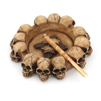 Персонални Пепелник с появата на Скелетната Главата е Кръгла Домакински Пепелник охраняем трансгранично Творческо Декорация на дома, Бижута от смола