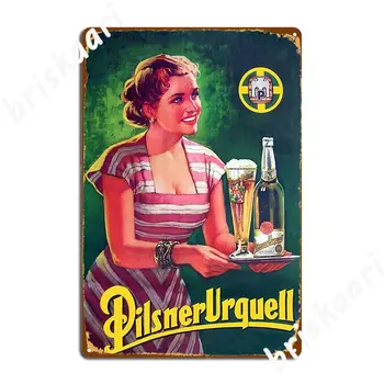 Плакат Pilsner Urquell Дизайн на метални указателни табели, Боядисване на кръчмата, Стенни Картини, Лидице Табела, Плакат