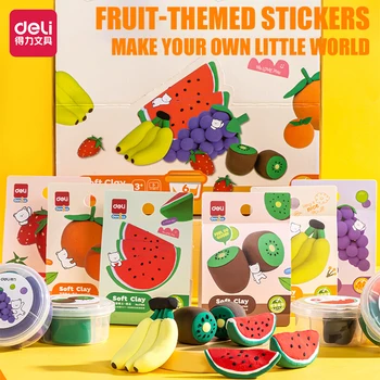 Пластилин на fruity тема Deli, голяма порция творчески глинени играчки 
