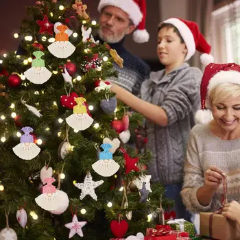 Подвесное декорация от ресни ръчно изработени Коледни джуджета, Висящи украшения на собствените си ръце за празнични партита, Коледни украси с джуджетата