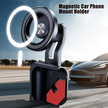 Подходящ за Автомобил на Притежателя на Телефона Tesla Model3/y С Плаващ Екран, Автомобилна Навигация, Магнитни Всасывающего Автомобил на Притежателя на Телефона T4X0