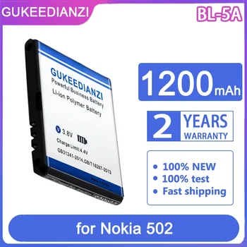 Преносимото батерия GUKEEDIANZI BL-5A BL5A 1200 ма батерия за Nokia Asha 502 MQNLQ